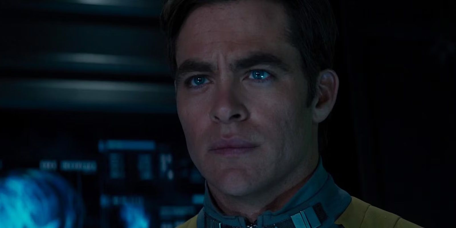 Chris Pine in one of the Star Trek movies