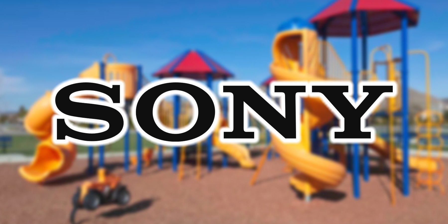 sony-logo-kids-playground-blurred-background